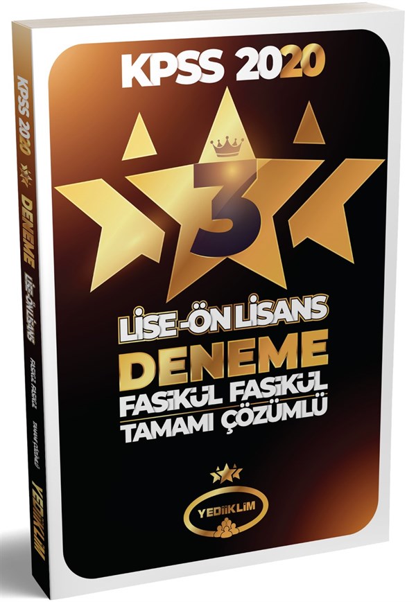 2020 KPSS Lise Önlisans 3 Yıldız 3 Fasikül Deneme Yediiklim Yayınları