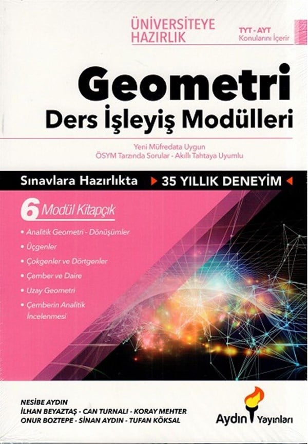 Aydın Yayınları TYT AYT Geometri Ders İşleyiş Modülleri