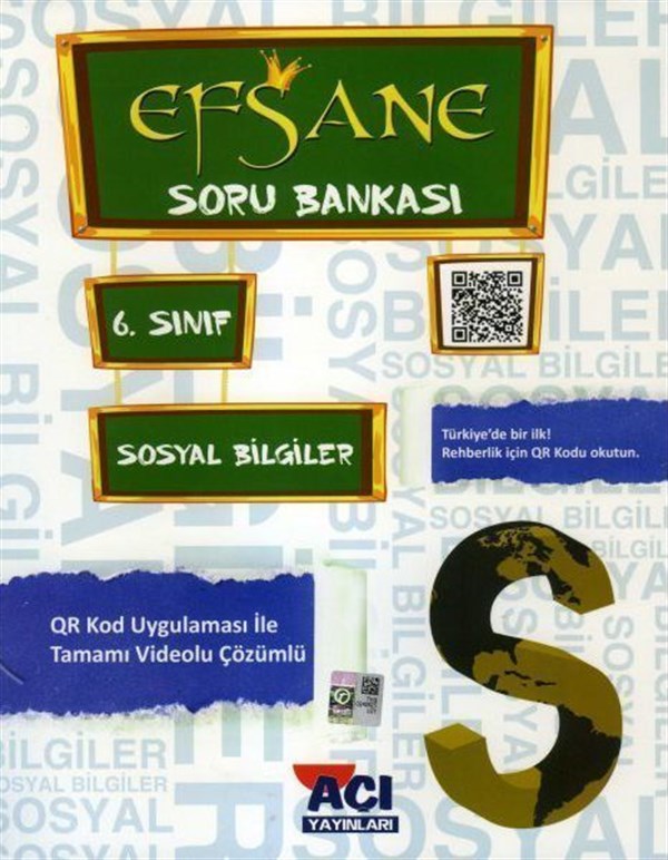 Açı Yayınları 6. Sınıf Sosyal Bilgiler EFSANE Soru Bankası