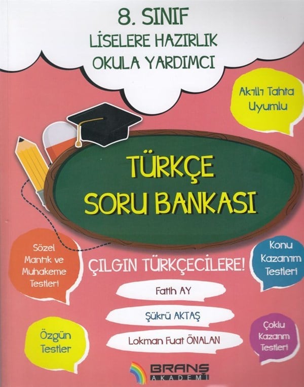 Branş Akademi 8. Sınıf Türkçe Liselere Hazırlık Okula Yardımcı Soru Bankası