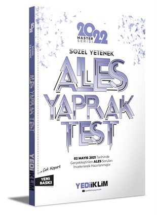  Yediiklim Yayınları 2022 Ales Sözel Yetenek Çek Kopart Yaprak Test