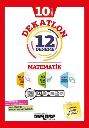 Ankara Yayıncılık 10. Sınıf Matematik Dekatlon 12 Denemeleri