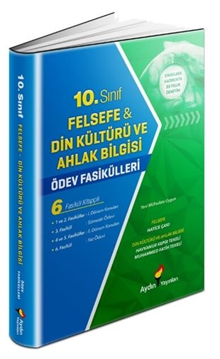 Aydın Yayınları 10. Sınıf Felsefe Din Kültürü ve Ahlak Bilgisi Ödev Fasikülleri
