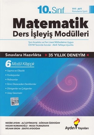 Aydın Yayınları 10. Sınıf Matematik Ders İşleyiş Modülleri