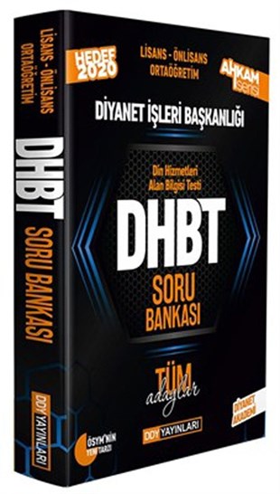 DDY Yayınları DHBT Lisans Önlisans Ortaöğretim Tamamı Çözümlü Soru Bankası