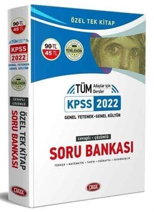 Data Yayınları 2022 KPSS Genel Yetenek Genel Kültür Cevaplı Çözümlü Soru Bankası