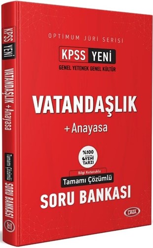 Data Yayınları KPSS Vatandaşlık Anayasa Optimum Jüri Serisi Çözümlü Soru Bankası