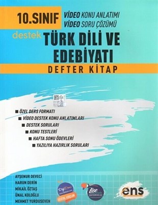 ENS Yayıncılık 10. Sınıf Türk Dili ve Edebiyatı Defter Kitap