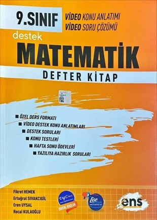 ENS Yayıncılık 9. Sınıf Matematik Defter Kitap