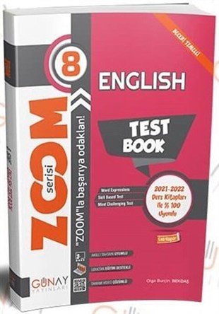 Günay Yayınları 8. Sınıf İngilizce Zoom Soru Bankası