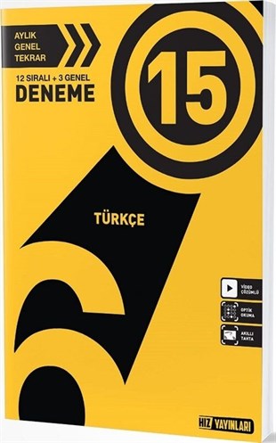 Hız Yayınları 6. Sınıf Türkçe 15 Deneme