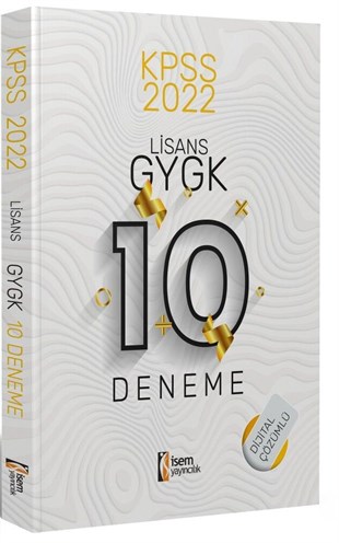 İsem Yayınları KPSS Lisans GY GK Tamamı Çözümlü 10 Deneme