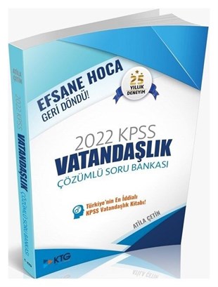 KTG Yayınları 2022 KPSS Vatandaşlık Soru Bankası