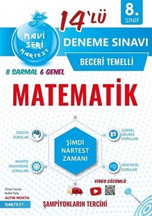 Nartest Yayınları 8. Sınıf Matematik Nar Tanesi 14 lü Deneme Sınavı