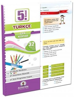 Özdebir Yayınları 5. Sınıf Türkçe Yaprak Test