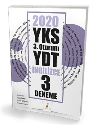 Pelikan Yayınları YKS 3. Oturum YDT İngilizce 3 Deneme Sınavı