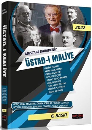Savaş Yayınları 2022 KPSS A Grubu Üstadı Maliye Konu Anlatımlı 6. Baskı