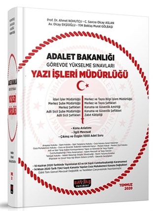Savaş Yayınları Adalet Bakanlığı Görevde Yükselme Sınavları Yazı İşleri Müdürlüğü Konu Anlatımı ve 1000 Soru