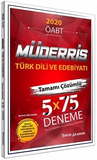 Tercih Akademi ÖABT Türk Dili ve Edebiyatı Müderris 5x75 Tamamı Çözümlü Deneme