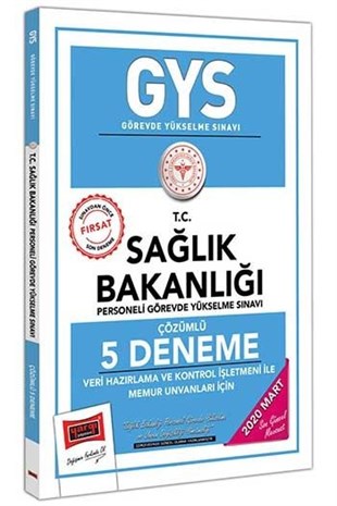 Yargı Yayınları GYS T.C. Sağlık Bakanlığı Veri Hazırlama ve Kontrol İşletmeni ile Memur Unvanları İçin Çözümlü 5 Deneme