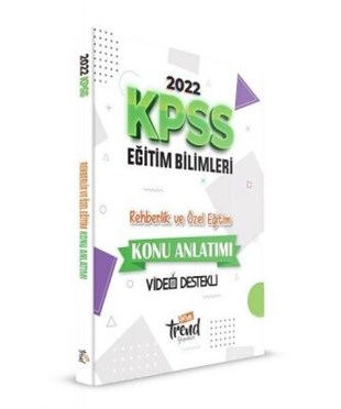 Yeni Trend Yayınları 2022 KPSS Eğitim Bilimleri Rehberlik ve Özel Eğitim Konu Anlatımı