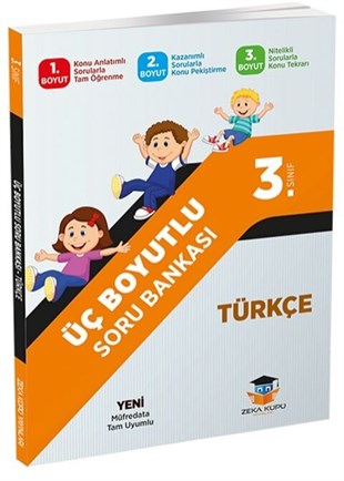 Zeka Küpü Yayınları 3. Sınıf Türkçe Üç Boyutlu Soru Bankası