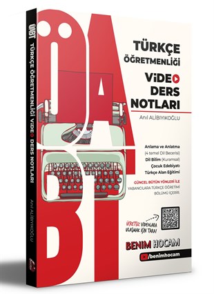 Benim Hocam Yayınları 2021 ÖABT Türkçe Öğretmenliği Video Ders Notları
