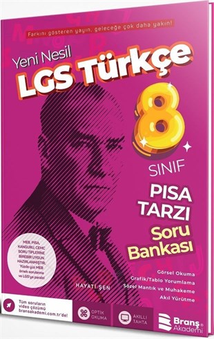 Branş Akademi 8. Sınıf LGS Türkçe Yeni Nesil PISA Tarzı Soru Bankası