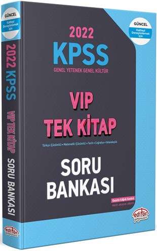 Data Yayınları 2022 KPSS Genel Yetenek Genel Kültür VIP Tek Kitap Soru Bankası