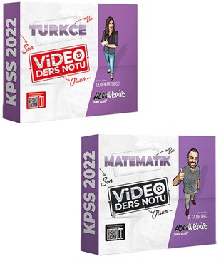 HocaWebde Yayınları 2022 KPSS Türkçe ve Matematik Video Ders Notu 2 li Set