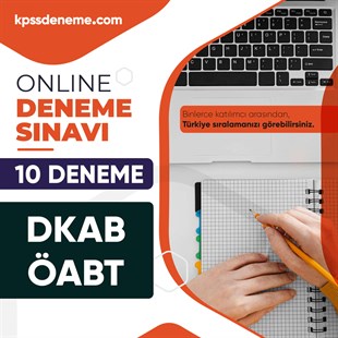Kpssdeneme.com DKAB ÖABT Türkiye Geneli Çözümlü Online 10 Deneme Sınavı