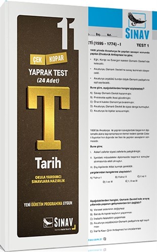 Sınav Yayınları 11. Sınıf Tarih Çek Kopar Yaprak Test