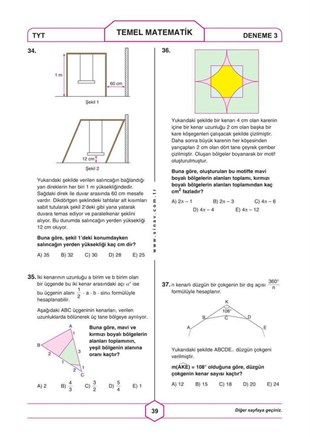 Sınav Yayınları TYT Matematik 10x40 Düzey Denemeleri