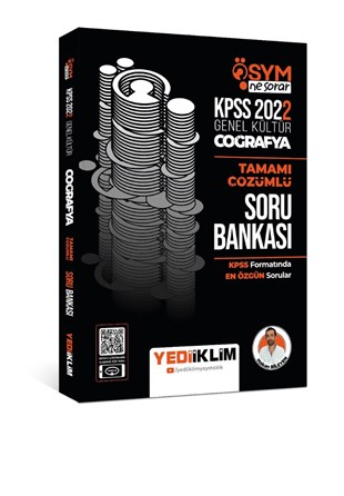 Yediiklim Yayınları 2022 KPSS Genel Kültür Ösym Ne Sorar Coğrafya Tamamı Çözümlü Soru Bankası