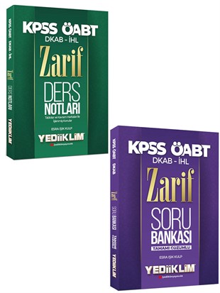 Yediiklim Yayınları 2022 ÖABT DKAP İHL Zarif Ders Notları + Soru Bankası Seti