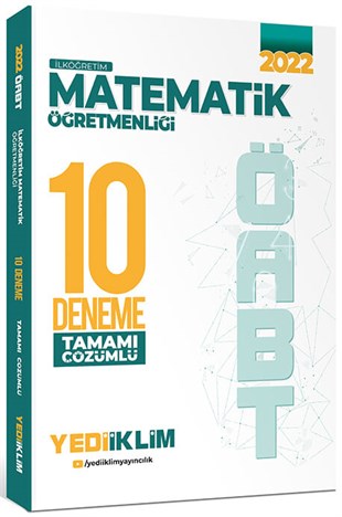 Yediiklim Yayınları 2022 ÖABT İlköğretim Matematik Öğretmenliği Tamamı Çözümlü 10 Deneme