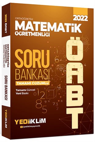Yediiklim Yayınları 2022 ÖABT Ortaöğretim Matematik Öğretmenliği Tamamı Çözümlü Soru Bankası 