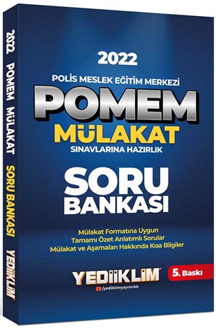 Yediiklim Yayınları 2022 POMEM Mülakat Sınavlarına Hazırlık Soru Bankası 