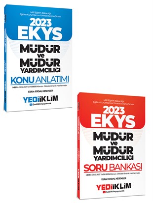 Yediiklim Yayınları 2023 MEB EKYS Müdür ve Müdür Yardımcılığı Konu+Soru Bankası Seti