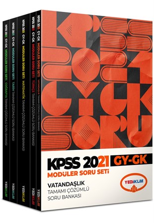 Yediiklim Yayınları KPSS 2021 Genel Yetenek Genel Kültür Tamamı Çözümlü Soru Bankası