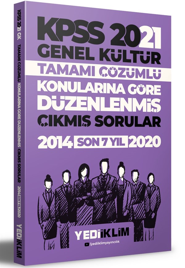 Yediiklim Yayınları 2021 KPSS Genel Kültür Konularına Göre Tamamı Çözümlü Çıkmış Sorular