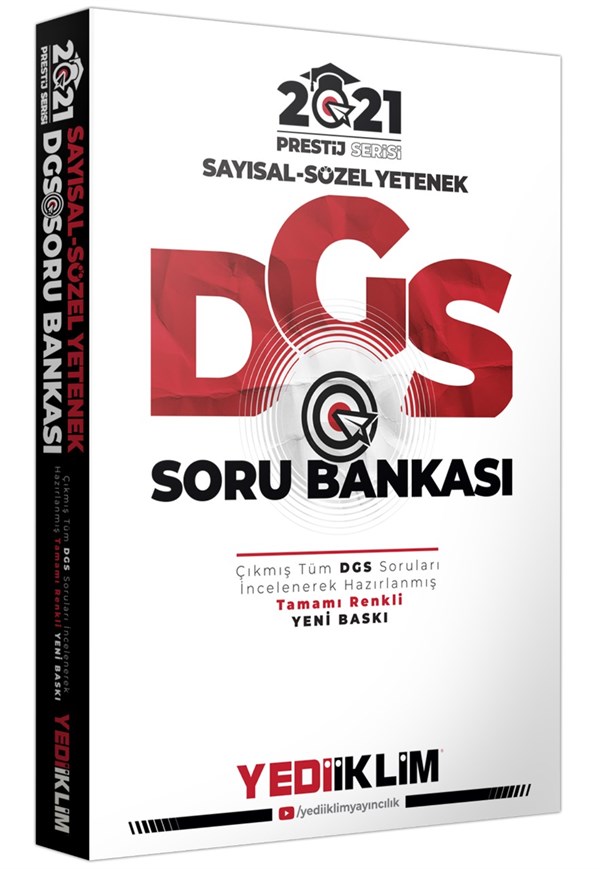 Yediiklim Yayınları 2021 Prestij Serisi DGS Sayısal Sözel Yetenek Soru Bankası(Tamamı Renkli)