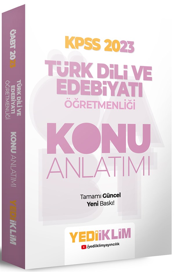 Yediiklim Yayınları 2023 ÖABT Türk Dili ve Edebiyatı Öğretmenliği Konu Anlatımı